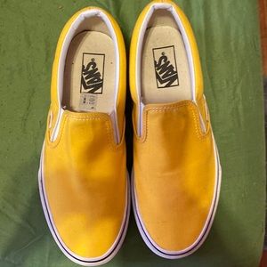 Yellow Vans 8.5 in womens 7.0 in men’s